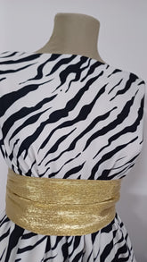 Latina Spandex - Stofa Animal Print Alb/Negru STO1015